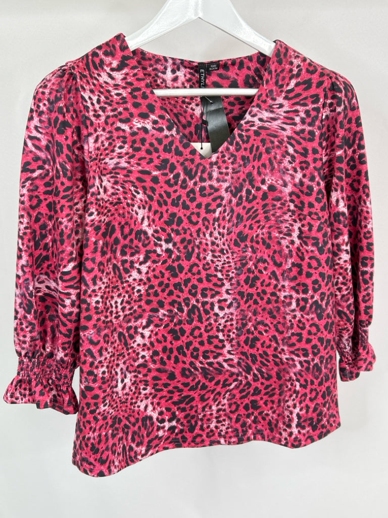 ETHYL Women Size M Pink Print Top