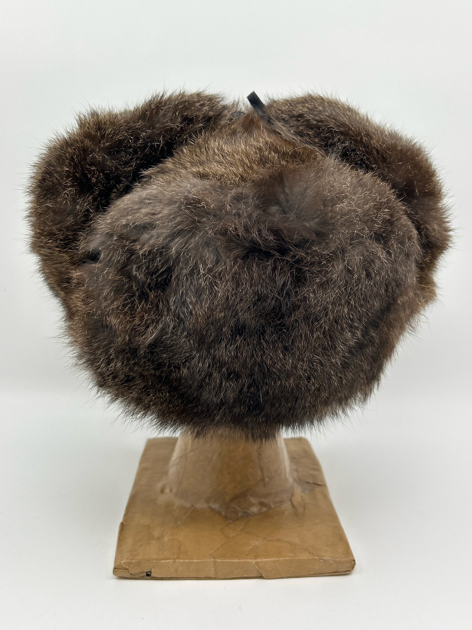 NO BRAND One Size Brown Women Fur Hat