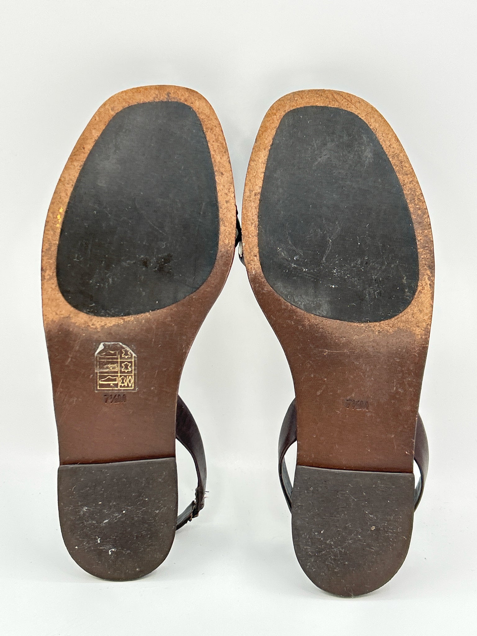 TORY BURCH Size 7.5M DARK BROWN Women Sandal