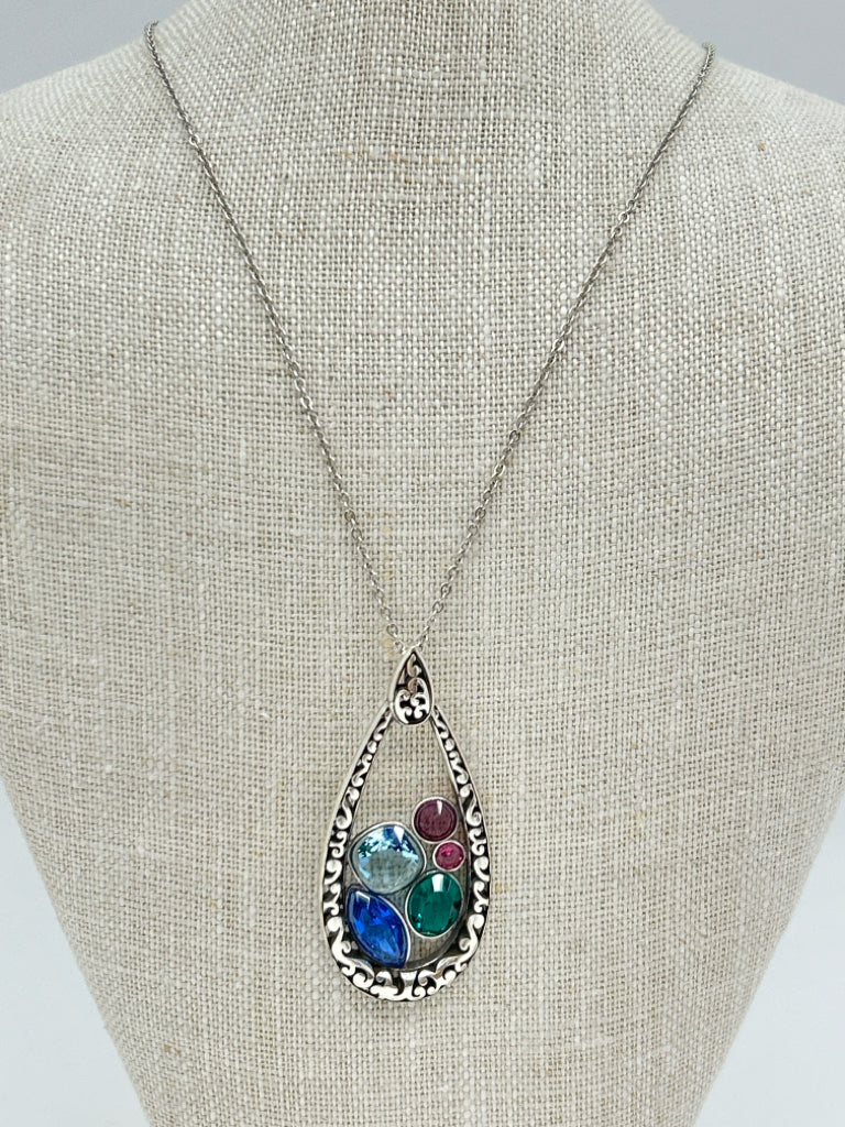 BRIGHTON Elora Teardrop Multi-Color Women's Necklace NWT