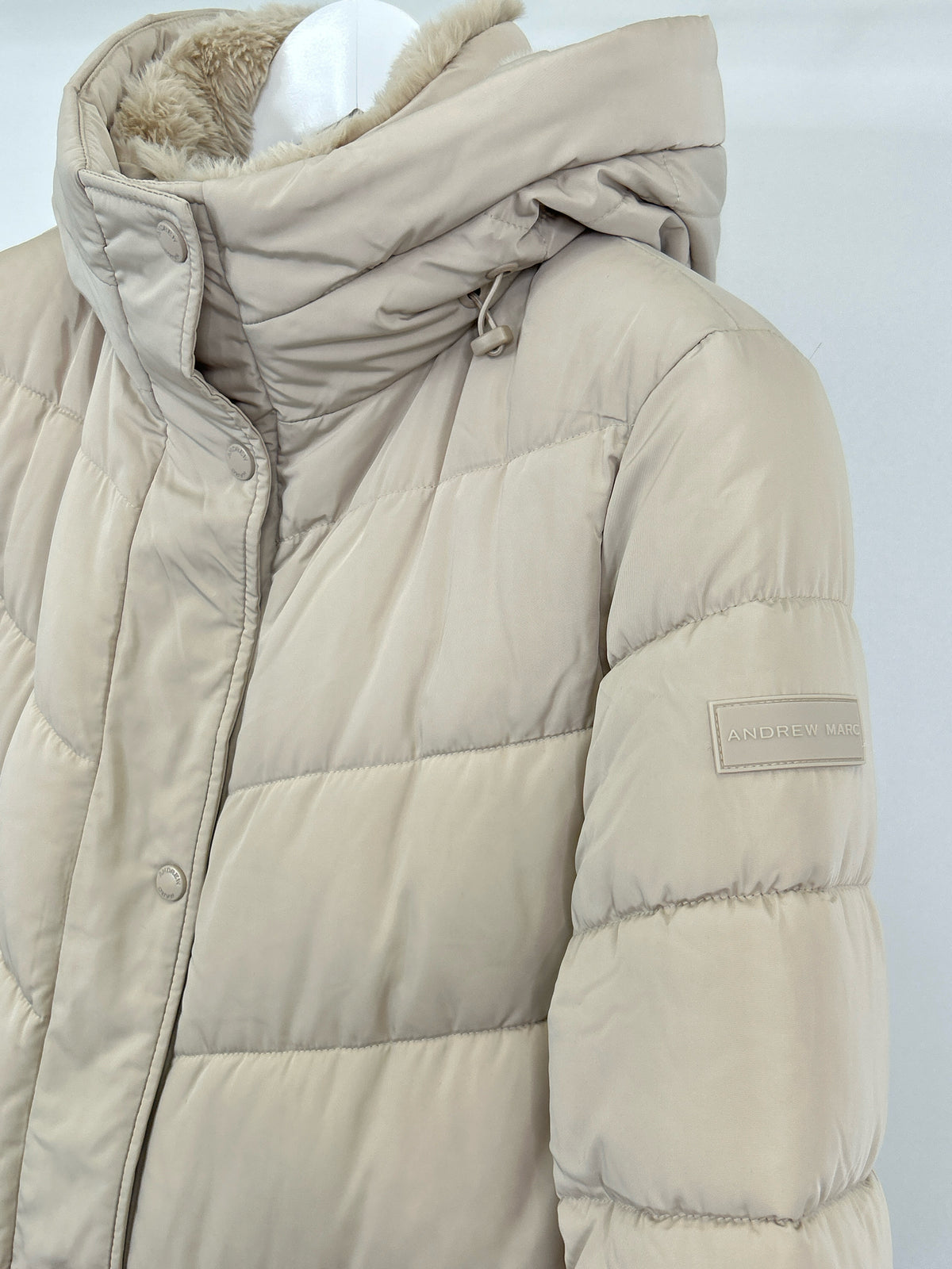 ANDREW MARC Size L Beige Women Coat