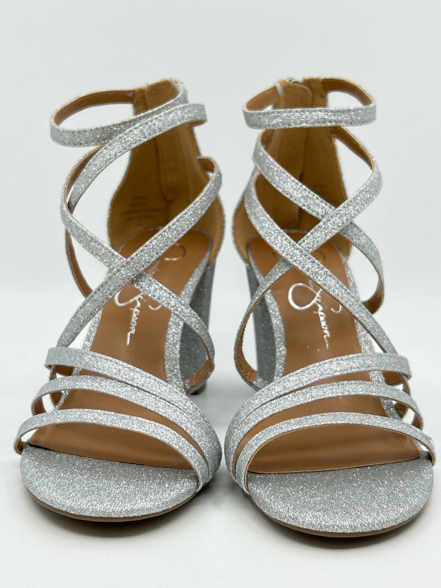 JESSICA SIMPSON Size 6M METALLIC SILVER Women Pumps