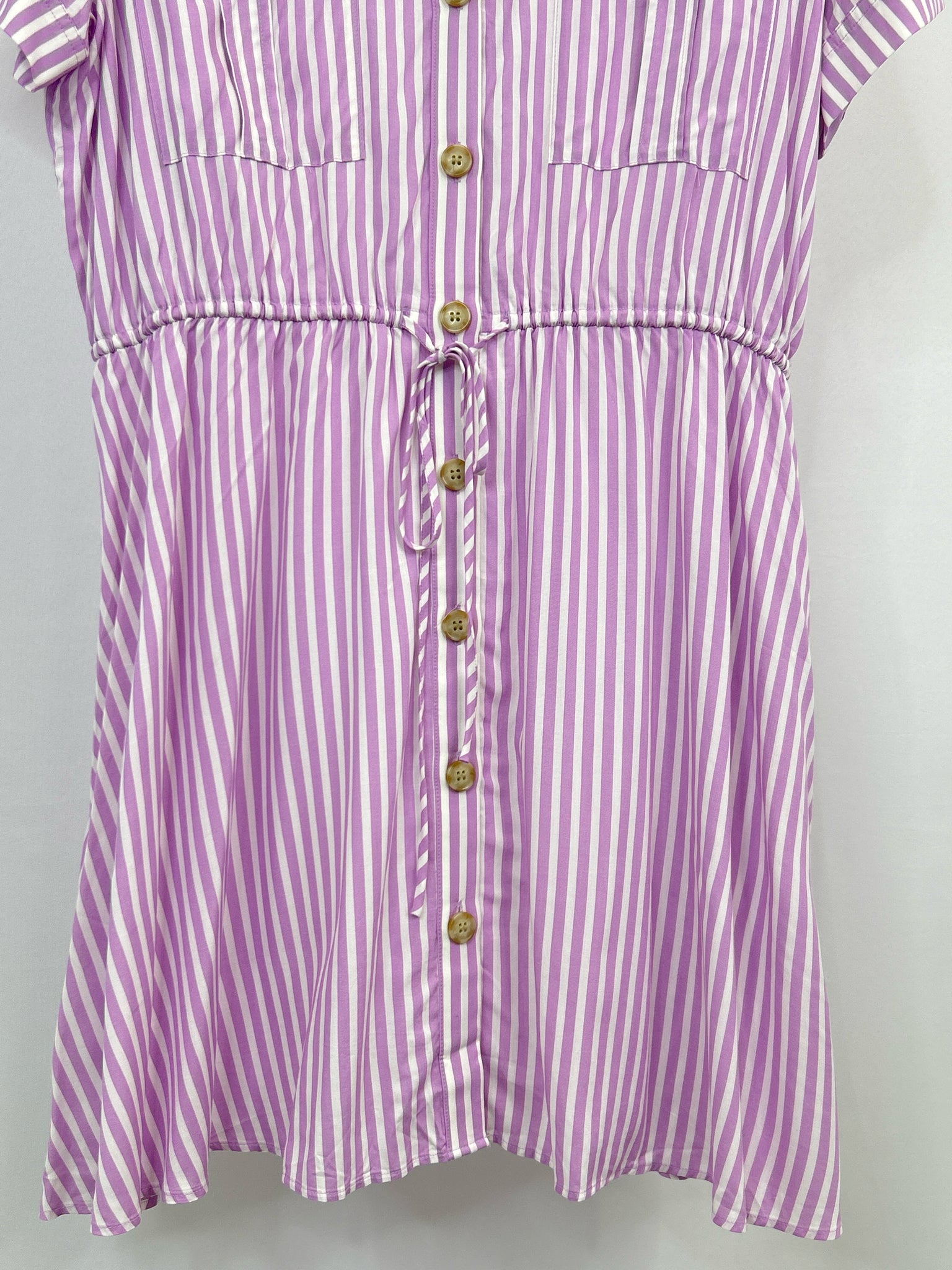 LOFT Size XL PURPLE & WHITE Women Dress