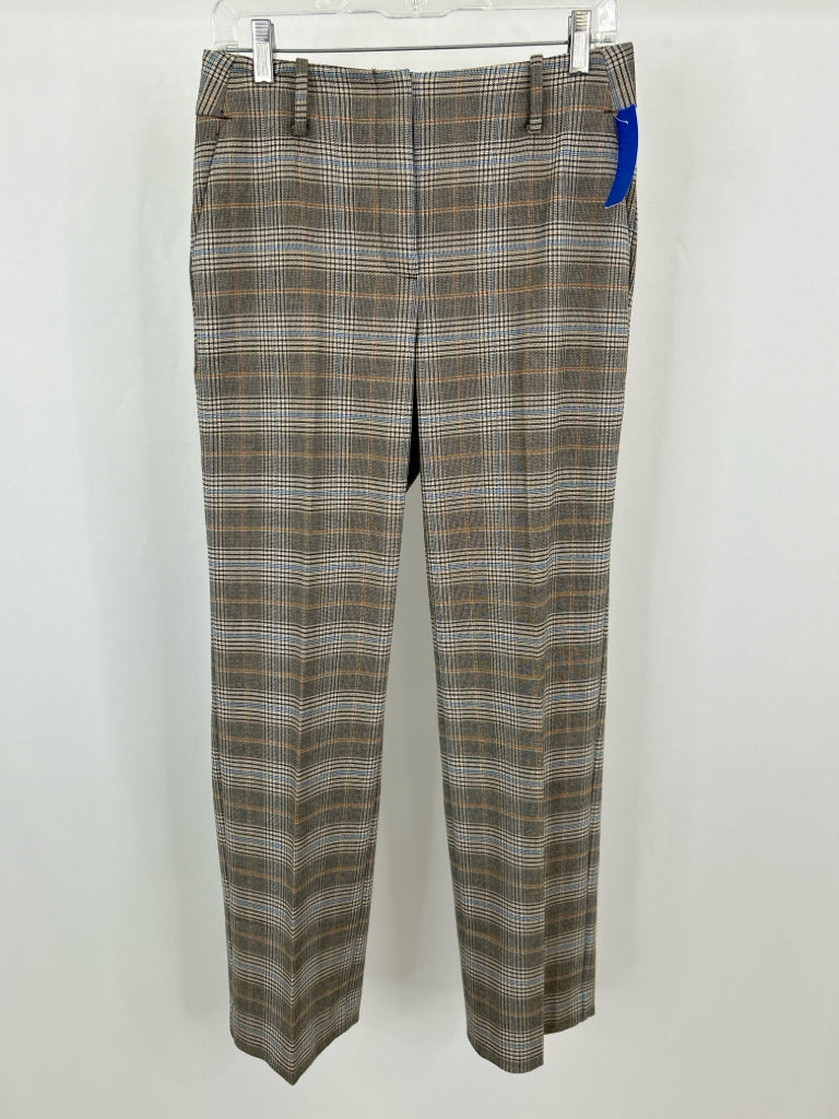 TALBOTS Women Size 4 Brown Plaid Pants