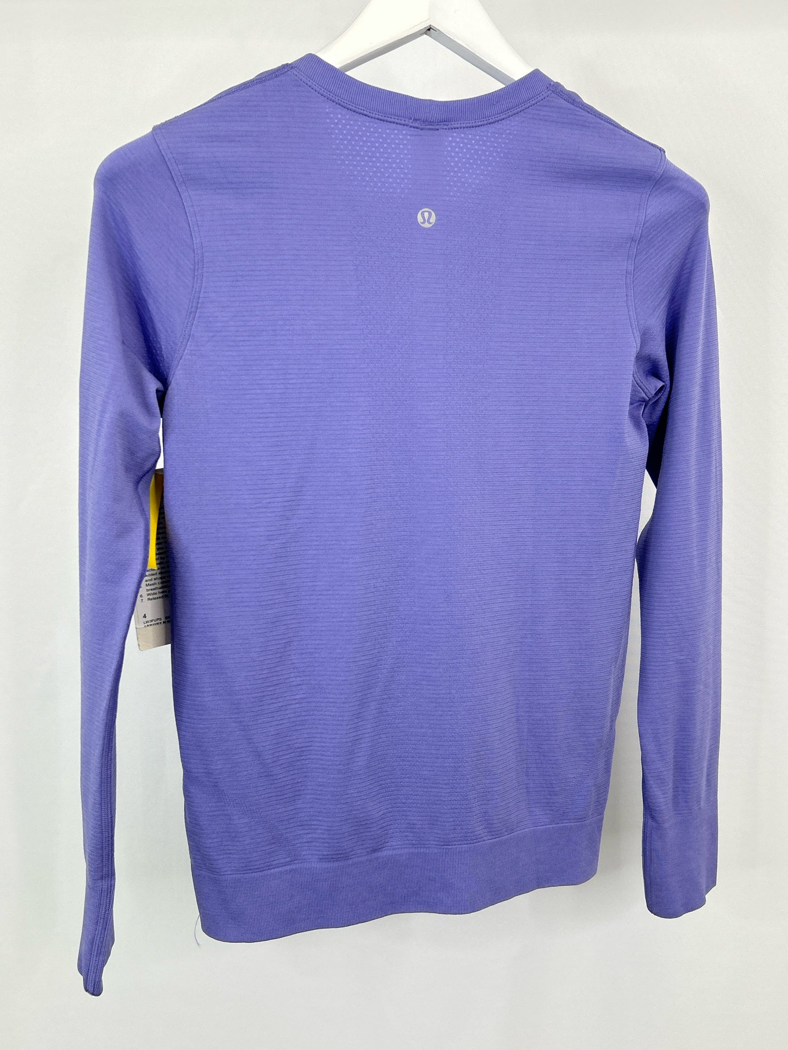 LULULEMON Size 4 Lavender Women Workout Swiftly Relaxed Top NWT