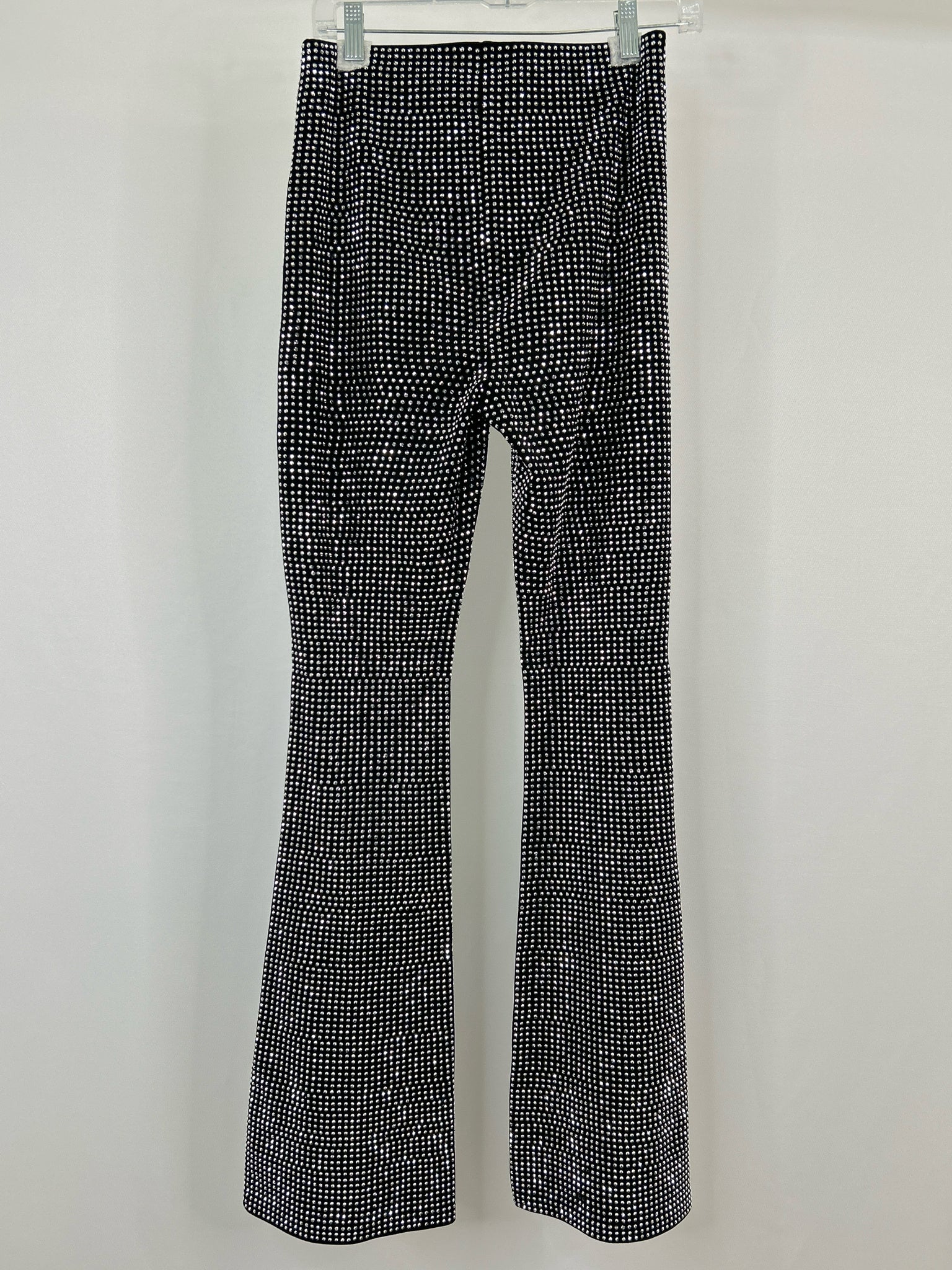 GOOD AMERICAN Size L Black and Silver Women Pants