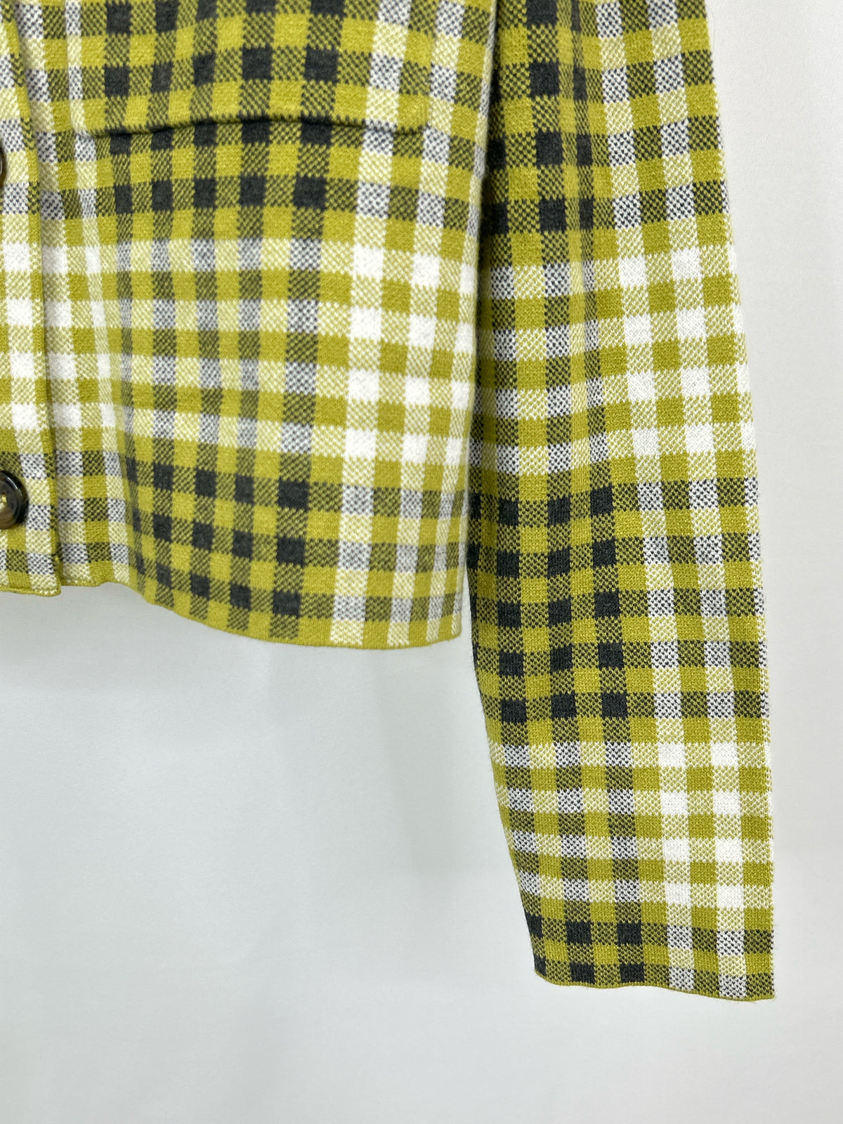 Rachel Rachel Roy Size L Lime Green Print Women Cardigan NWT