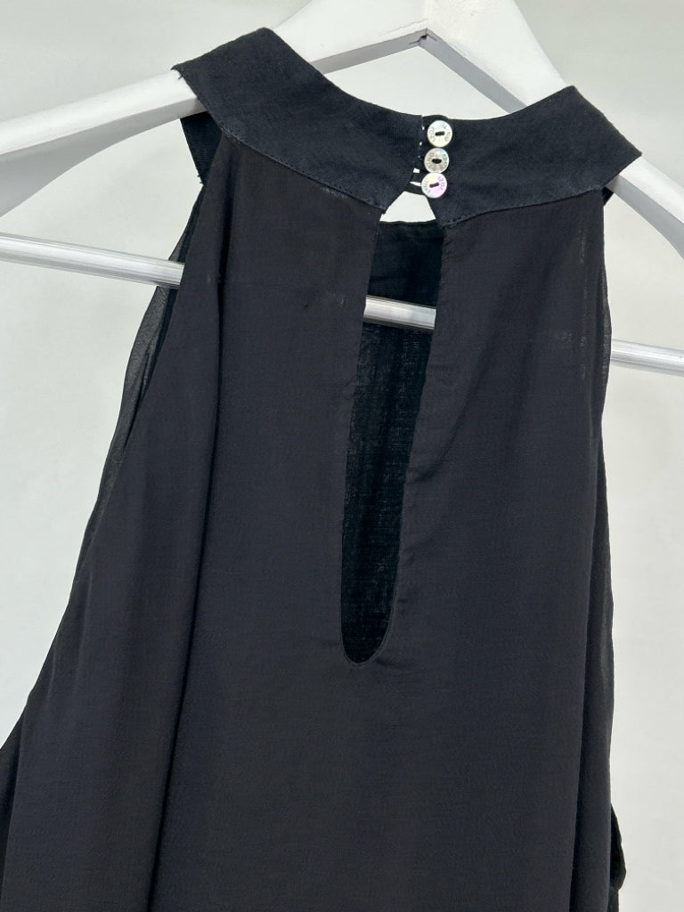 120% LINO Size L Navy Women's Dress