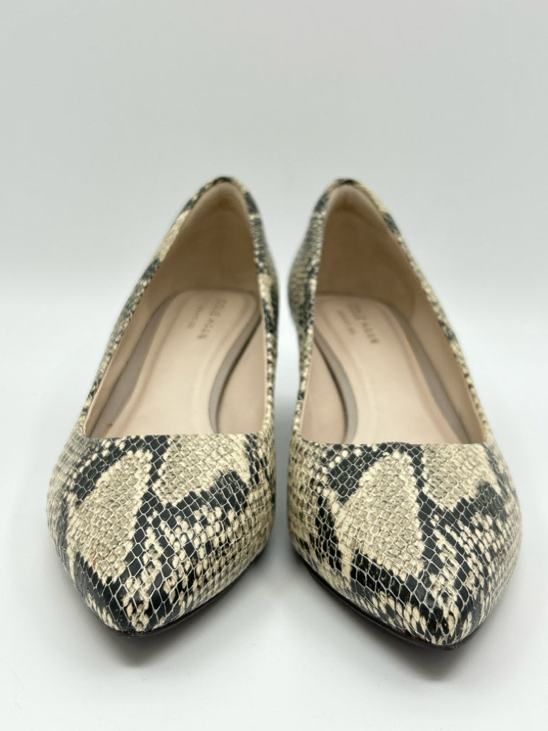 COLE HAAN Size 7B Black Print Women's Pumps