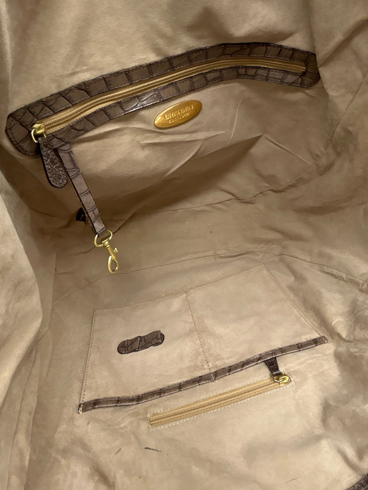 BRAHMIN Taupe Women Tote
