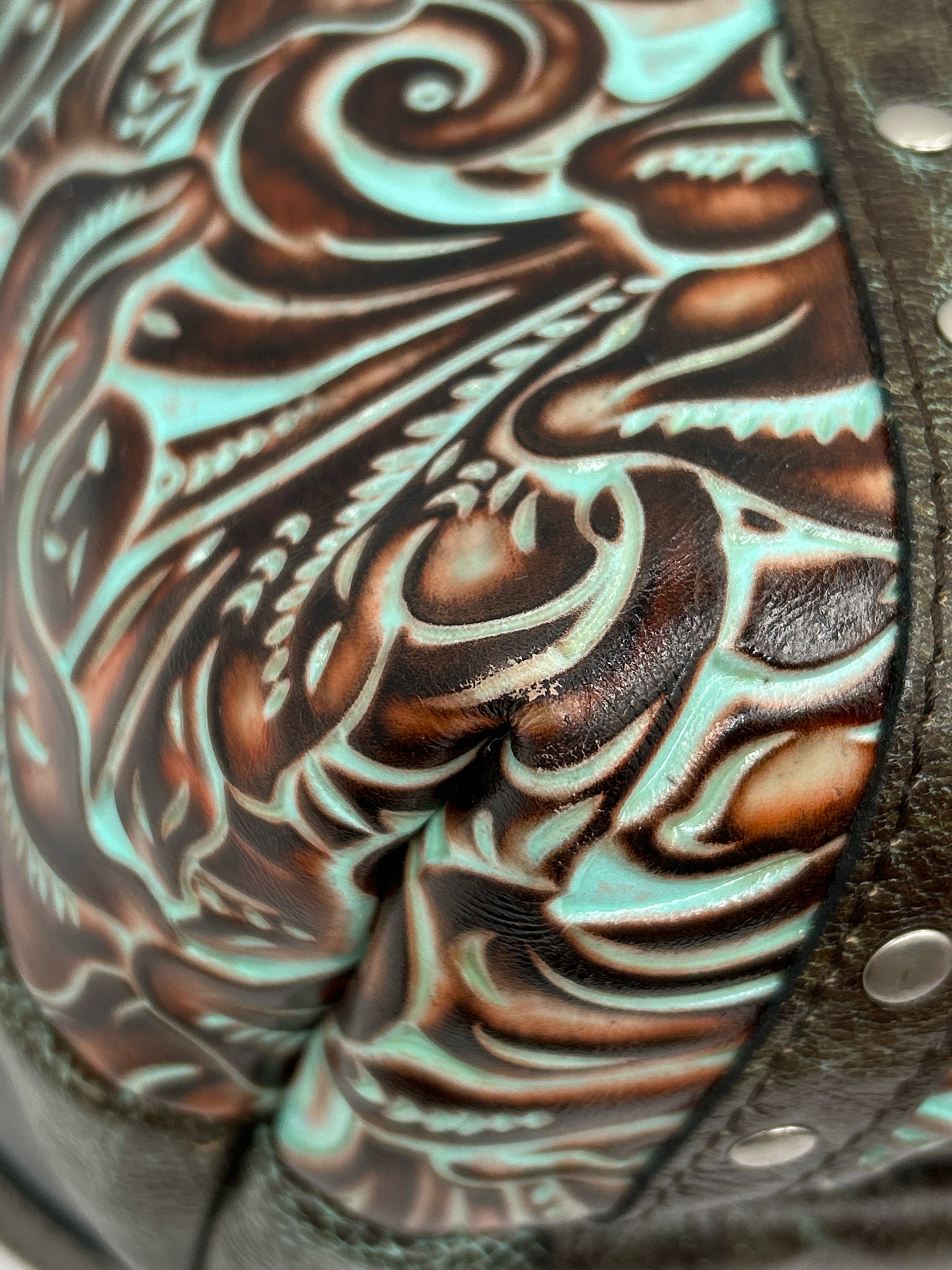 PATRICIA NASH Brown & Turquoise Women Tote