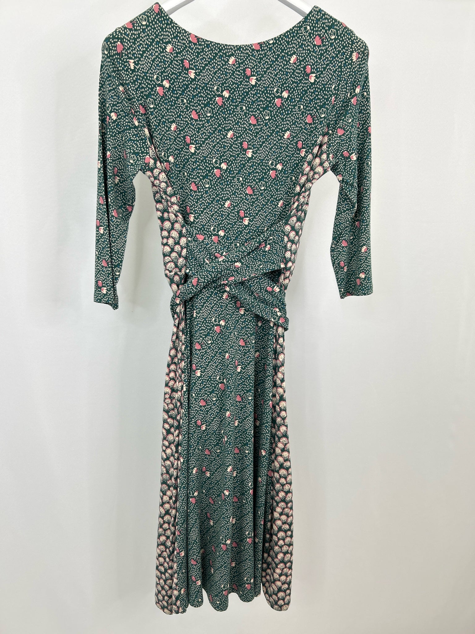 BODEN Size 10L Green Print Women Dress