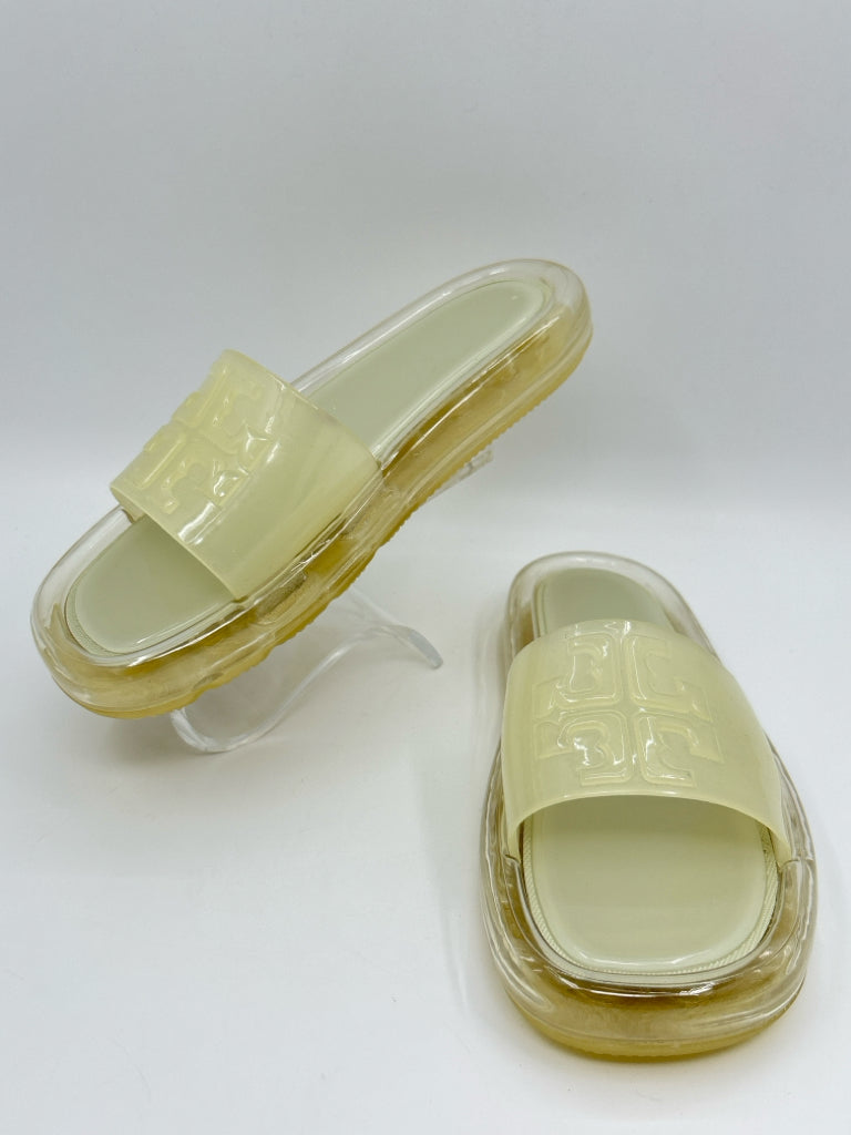 TORY BURCH Size 6B Ivory and Clear Women's Sandal