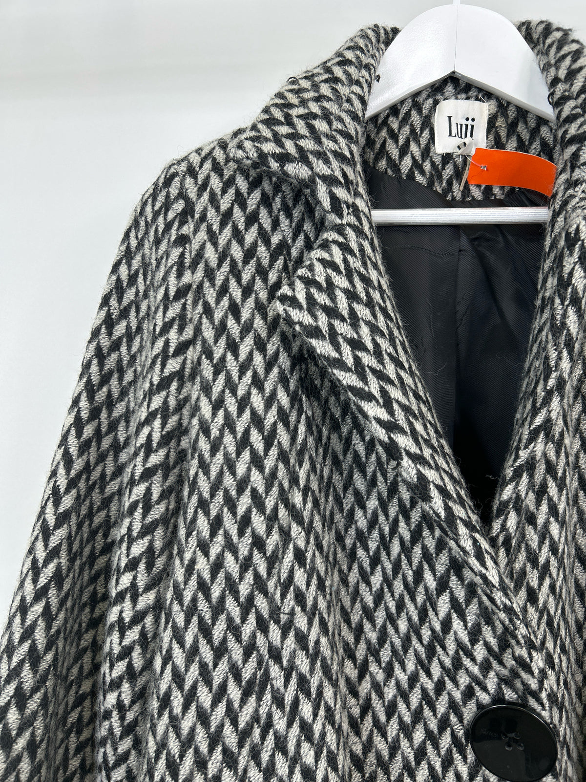 LUII Size M GRAY AND BLACK Women Coat
