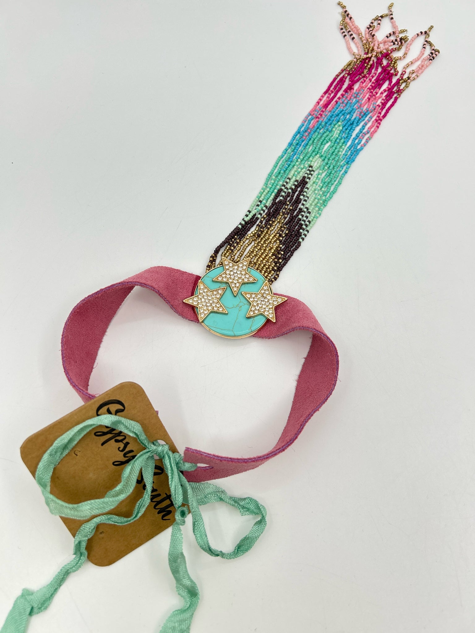 GYPSY SOUTH NWT pink & turquoise Necklace