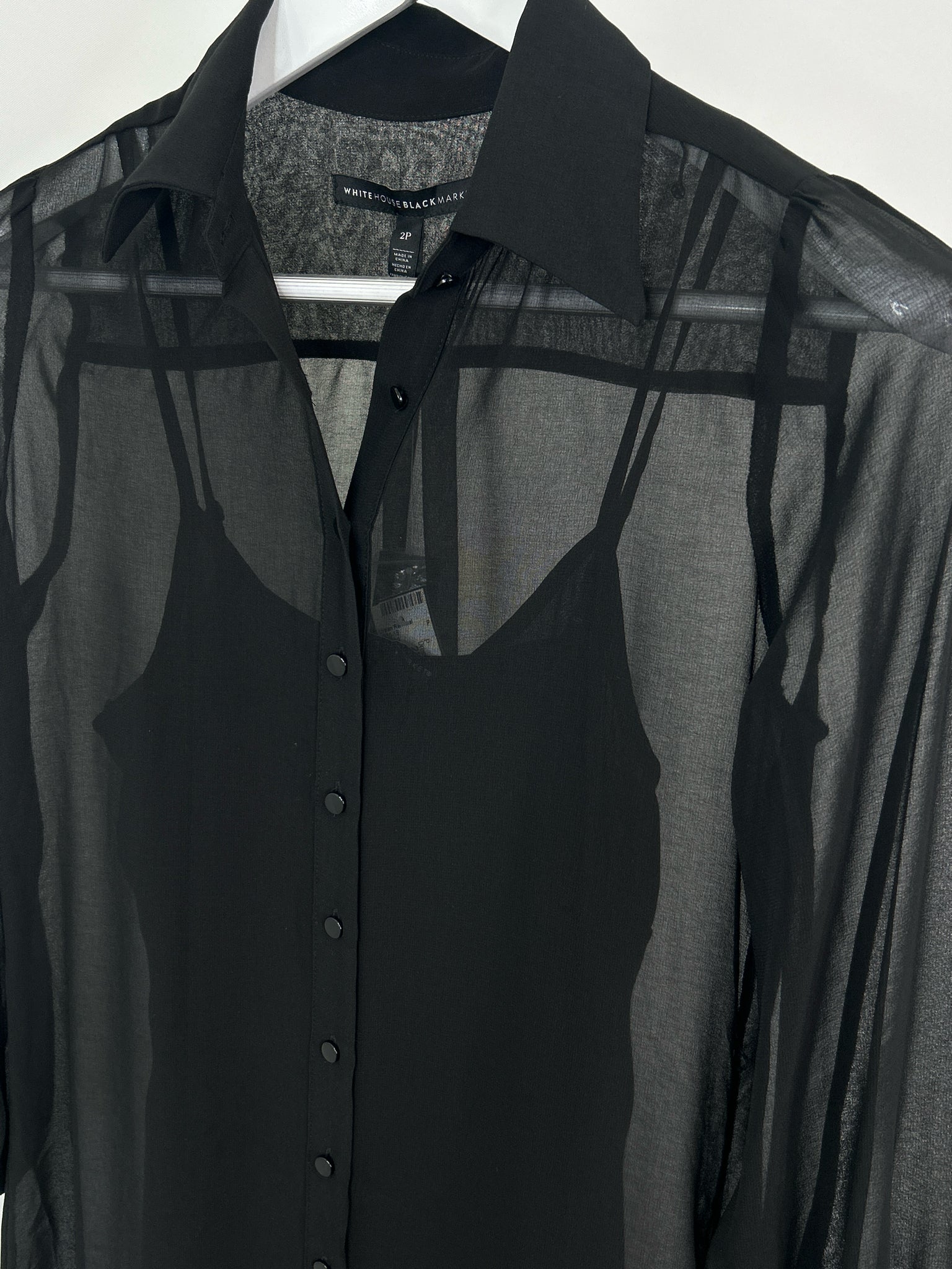 White House Black Market Size 2P Black Women Dress