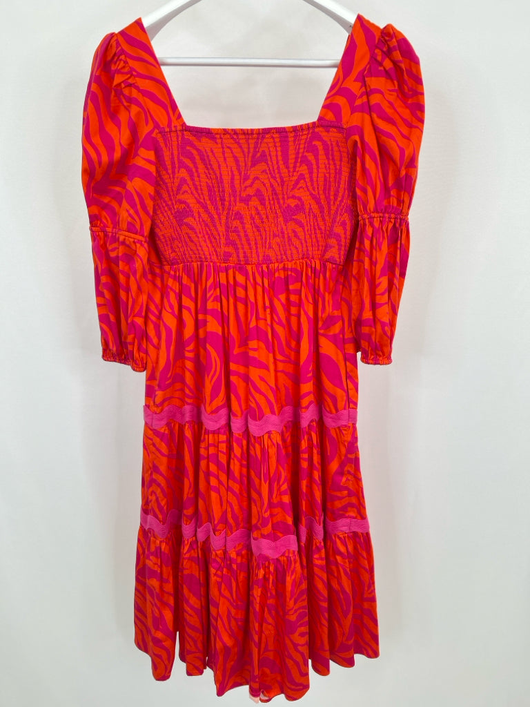 ALDEN ADAIR Size M ORANGE AND PINK Women's Dress