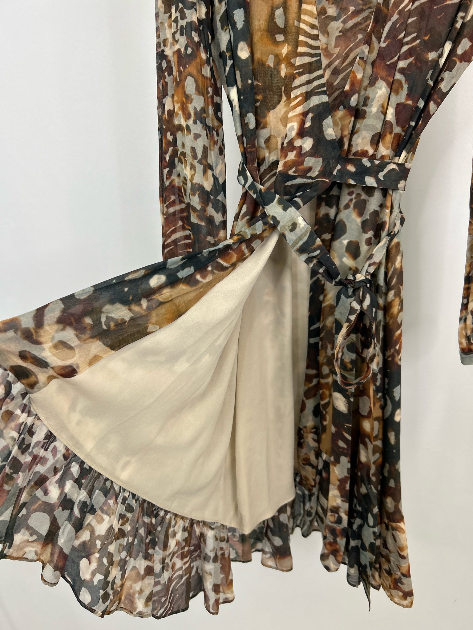 MASSIMO DUTTI Size 4 BROWN AND GREY Women Dress