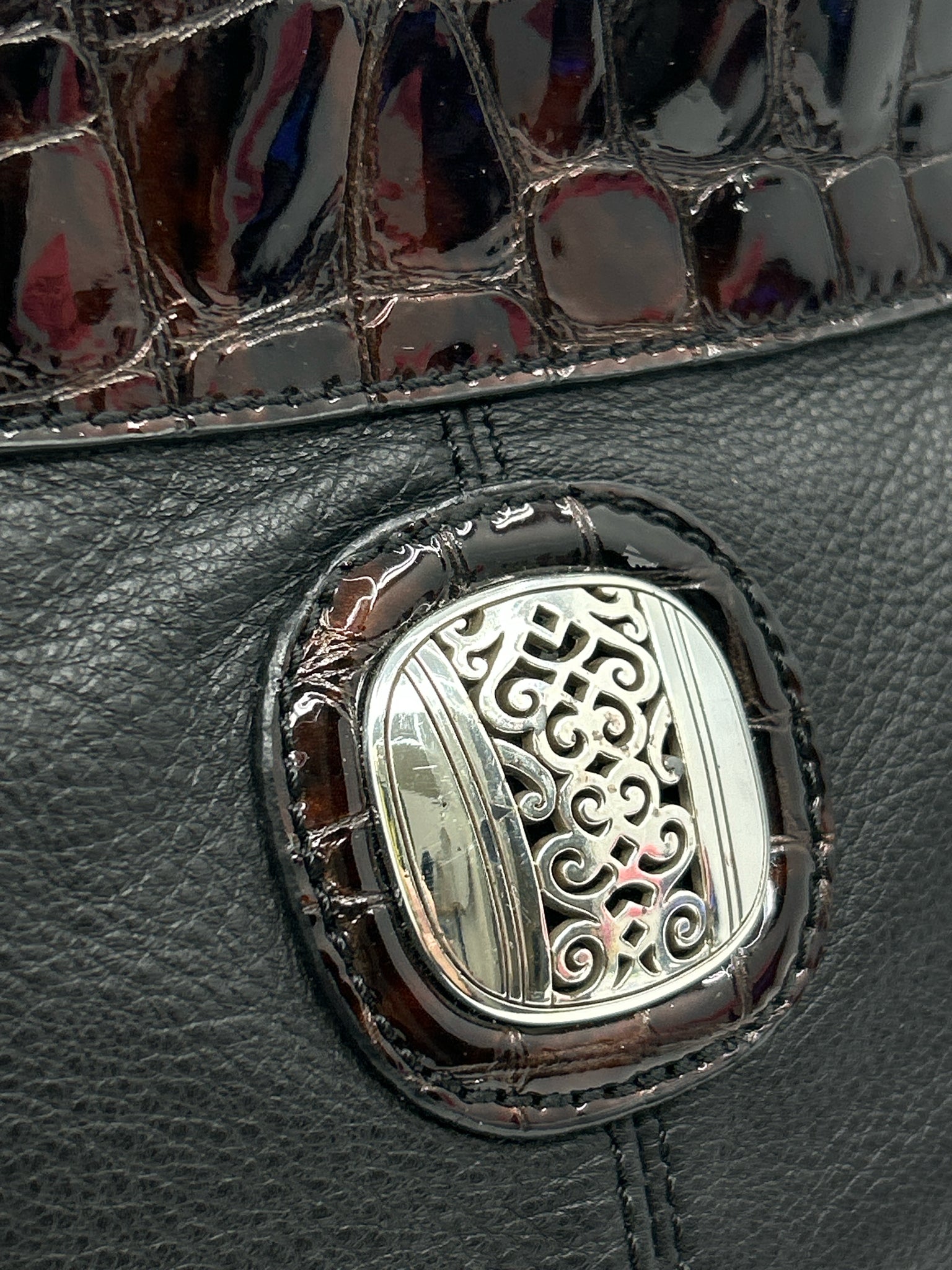 BRIGHTON black and brown Women Purse