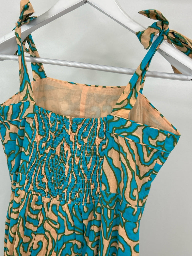 ANNA CATE Size S TEAL AND BEIGE Dress