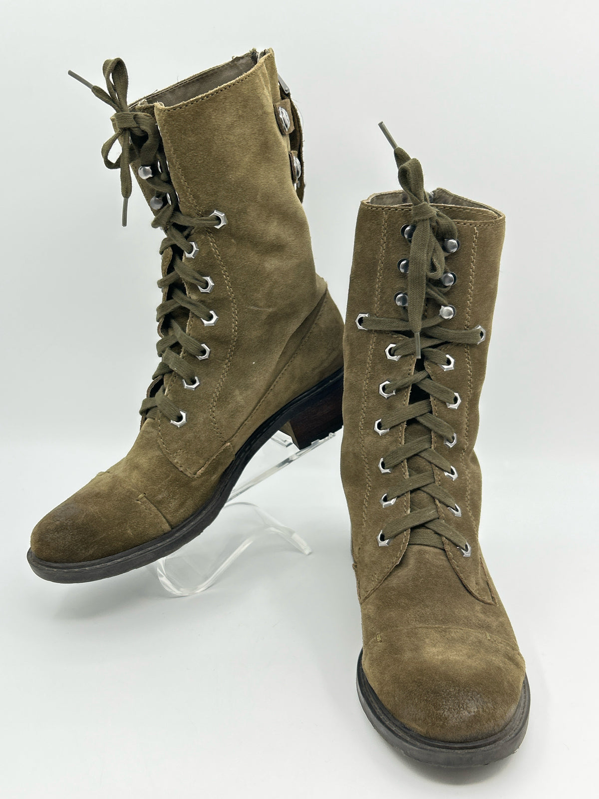 SAM EDELMAN Size 10B Green Women Boots