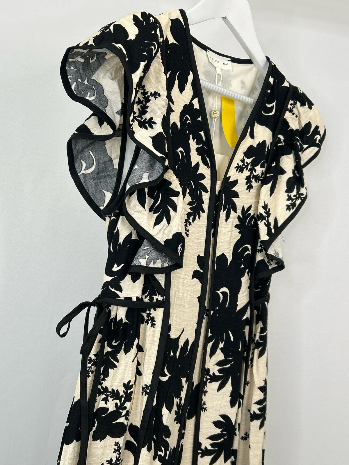 ENTRO Size S Black & Cream Women Dress