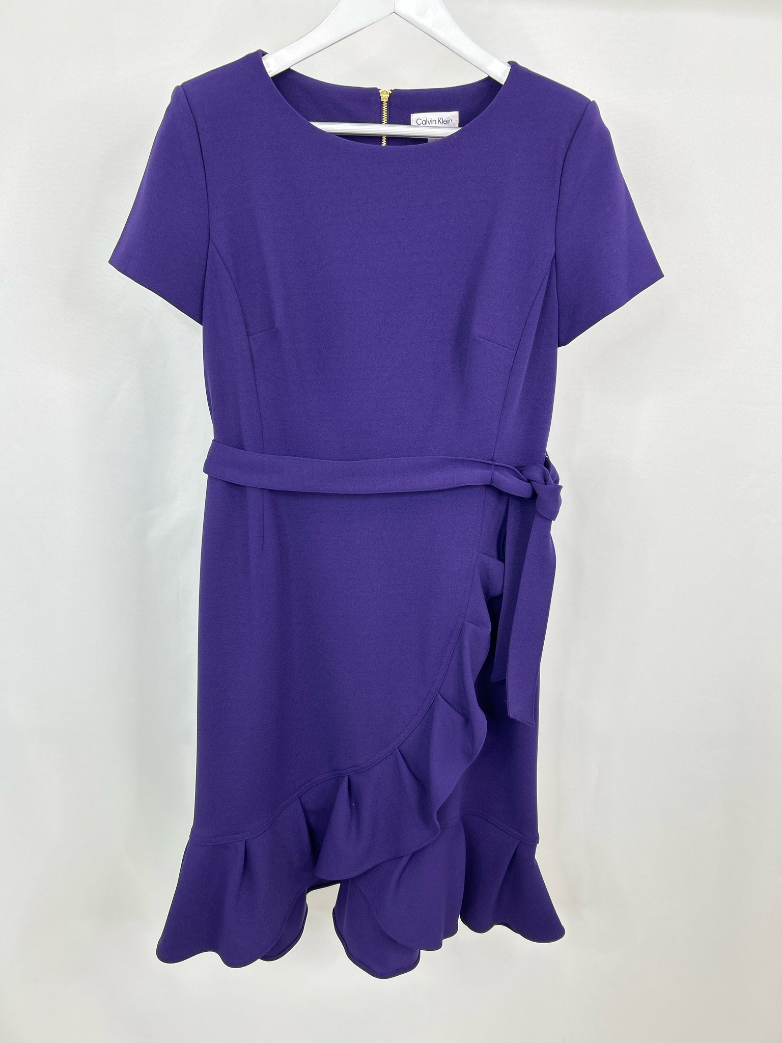 CALVIN KLEIN Size 12 Purple Women Dress