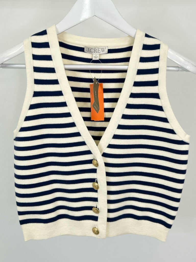 J CREW Size S NAVY STRIPED Women's Vest