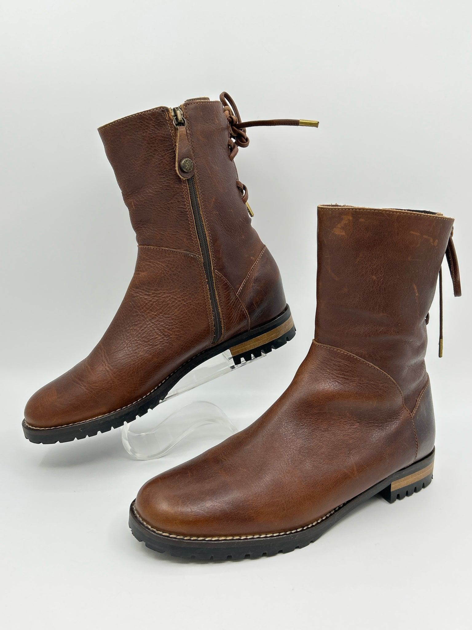 FABIANELLI Size 39 Brown Women Boots