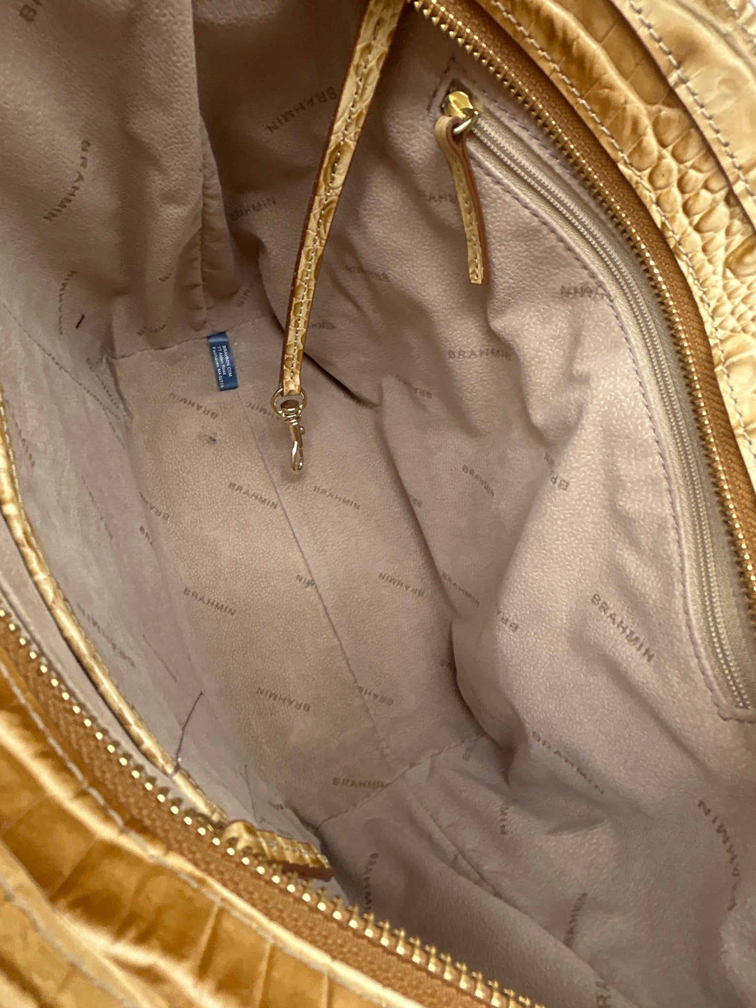BRAHMIN Beige and Tan Women Purse