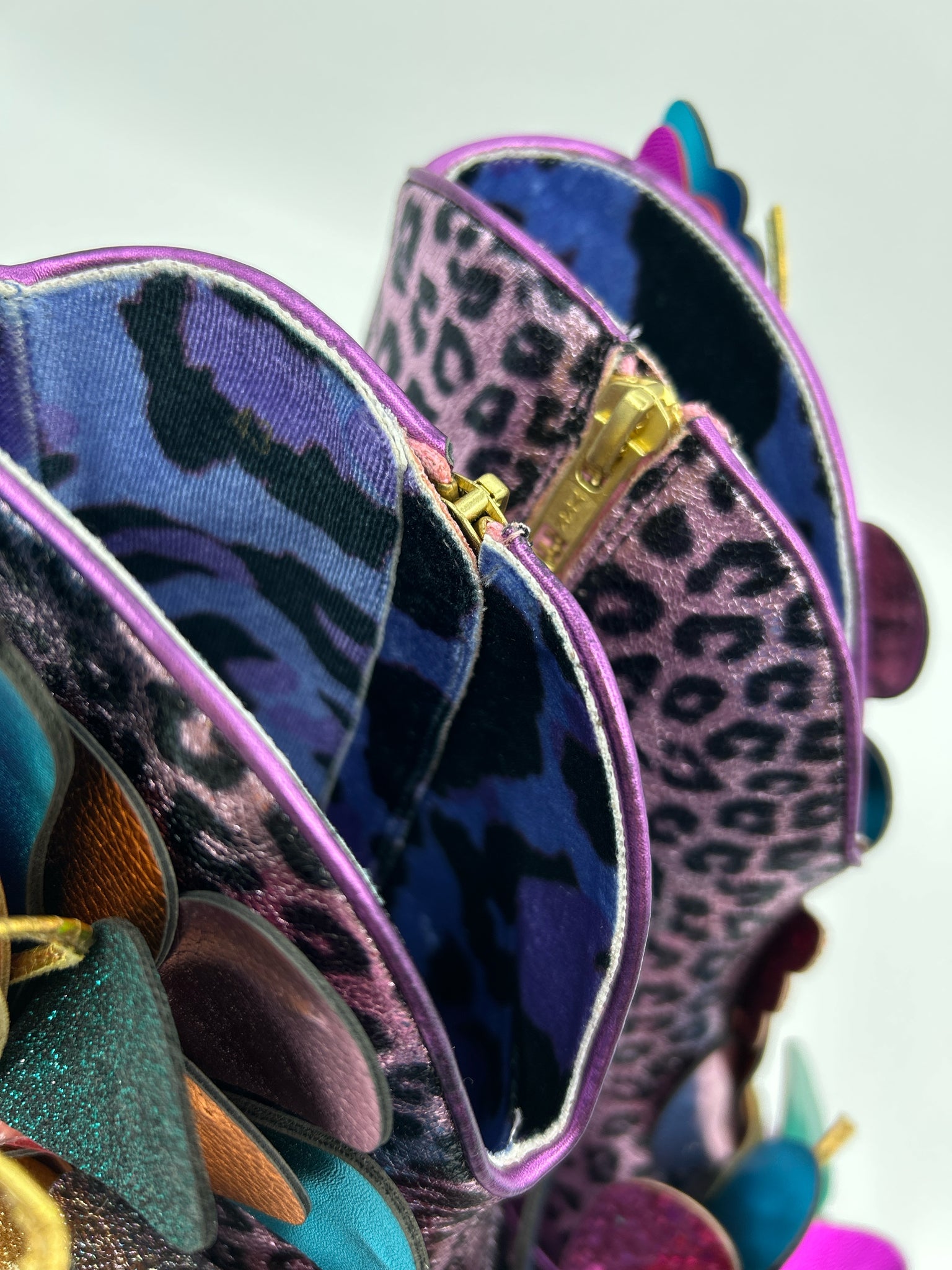 IRREGULAR CHOICE Size 12 Pink and Black Women Booties