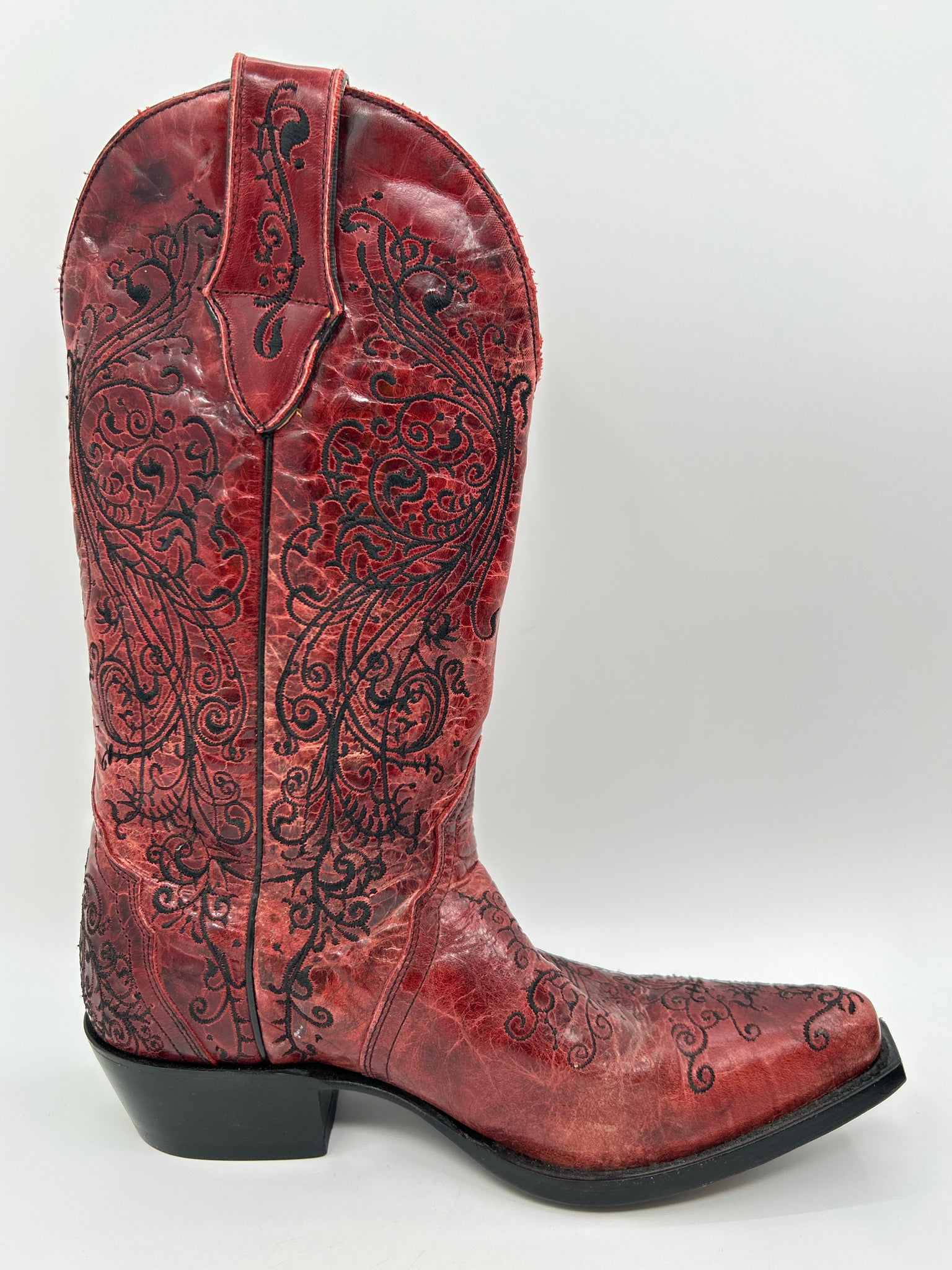 STERLING RIVER BOOTS Size 7.5B Red Women Boots