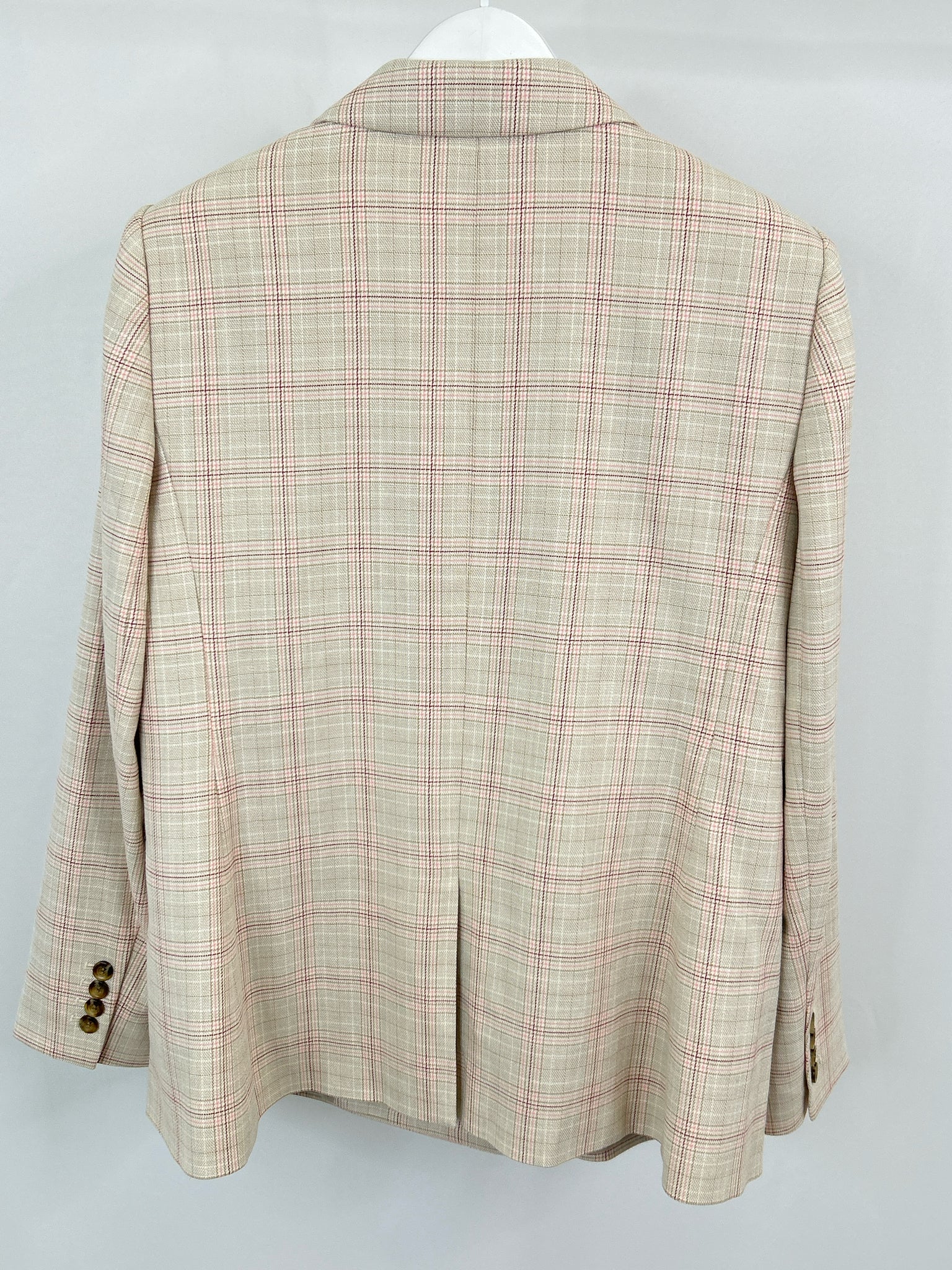 ANN TAYLOR Size 14 Beige Print Women Blazer