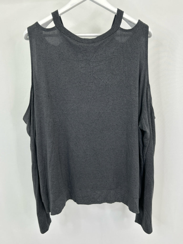 GOOD AMERICAN Women Size 6 Grey T-shirt