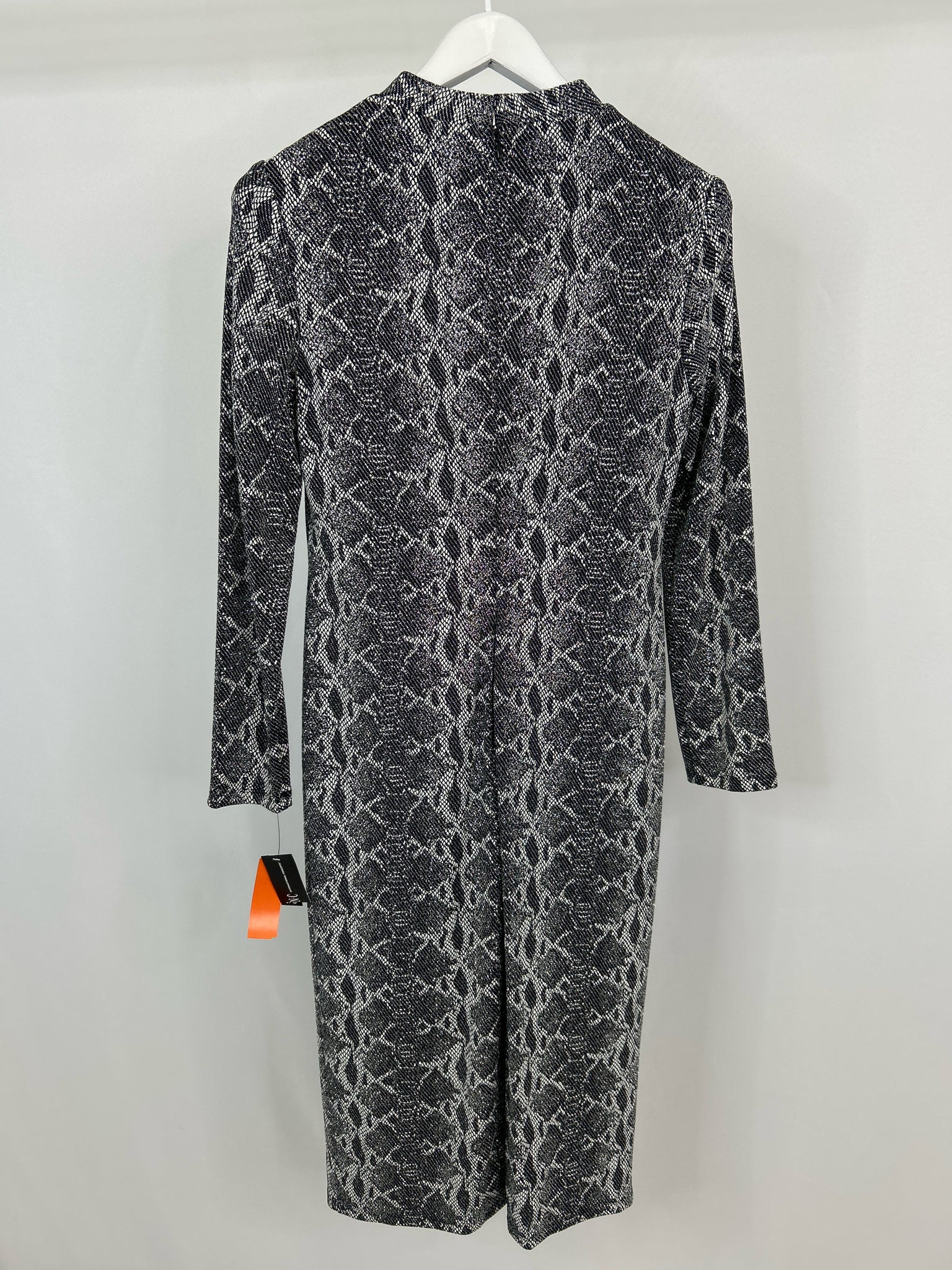 INC Size 6 GREY METALLIC Women Dress