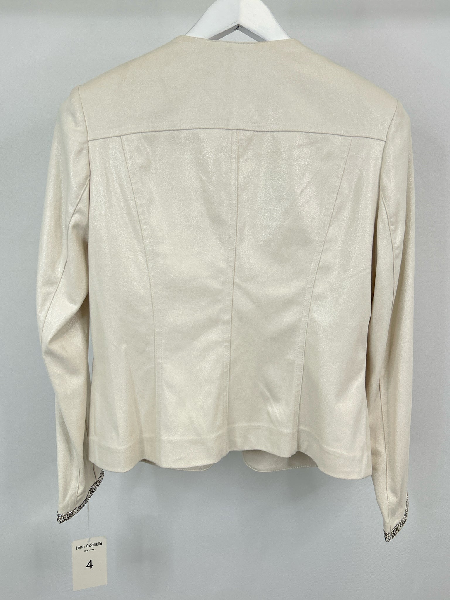 LENA GABRIELLE Size 4 White Women Jacket NWT