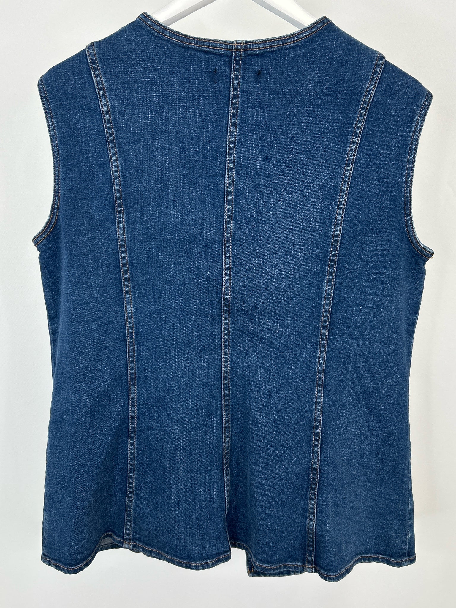 TALBOTS Size 12 BLUE DENIM Women Vest