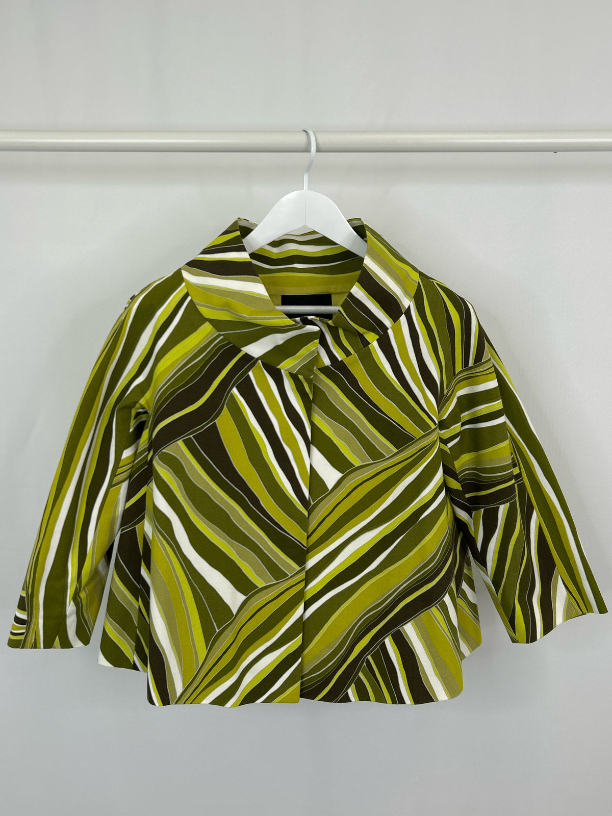 LAFAYETTE 148 Size M GREEN AND WHITE Women Jacket