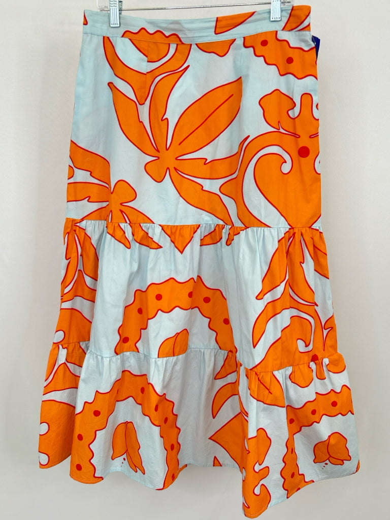 MAUDE VIVANTE Size M Orange Print Skirt