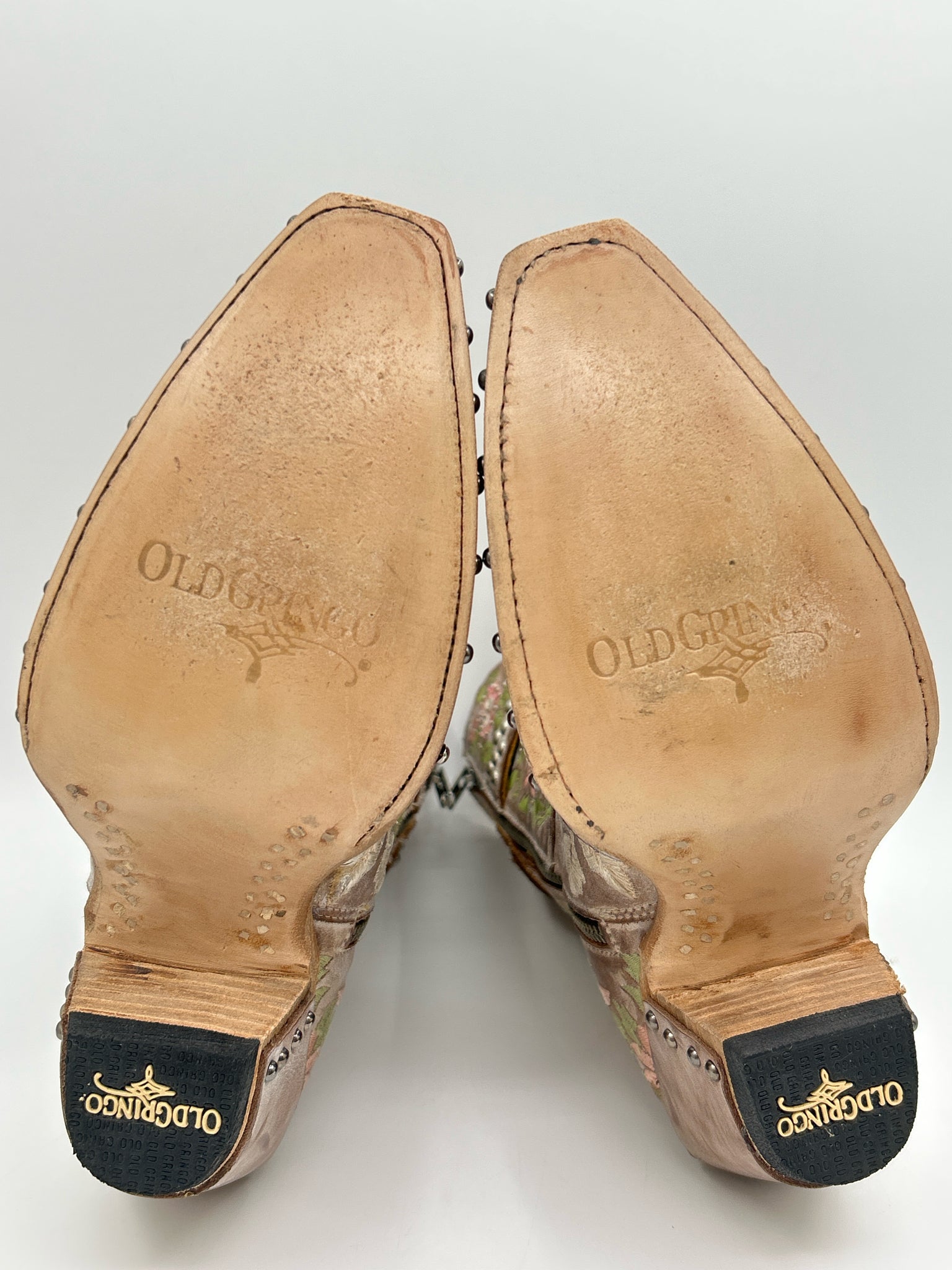 OLD GRINGO Size 7B BEIGE FLORAL Women Boots