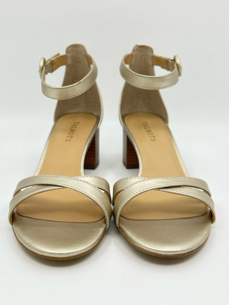 TALBOTS Size 9M gold metallic Women's Sandal