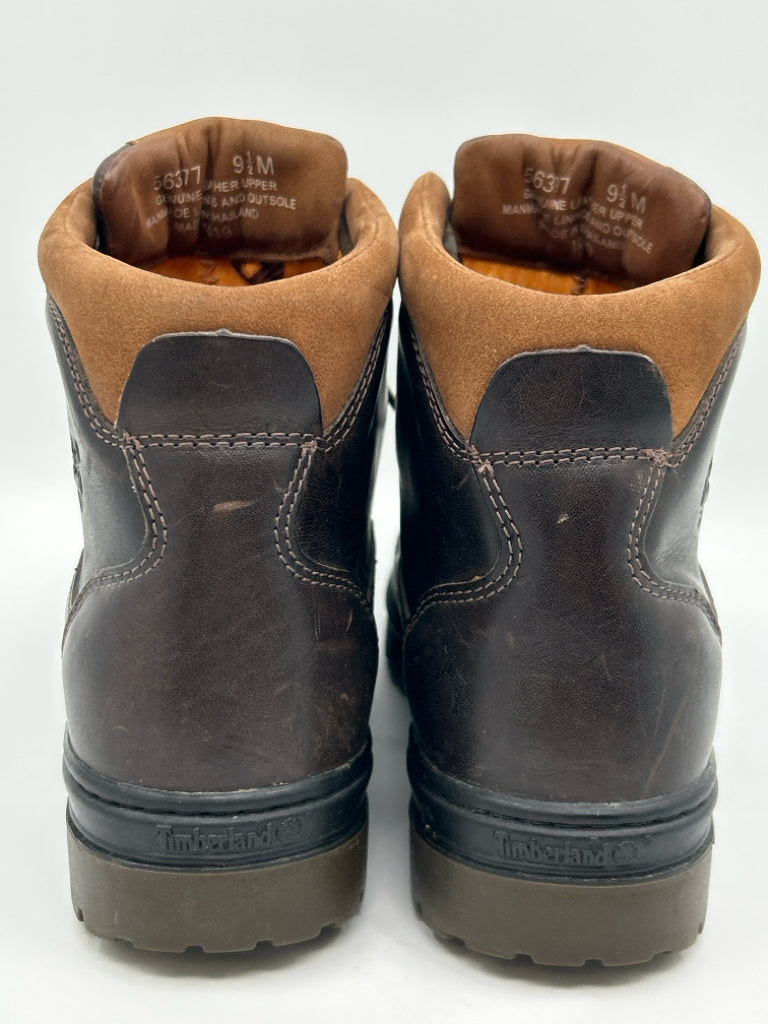 TIMBERLAND Women Size 9.5M Dark Brown Leather Booties