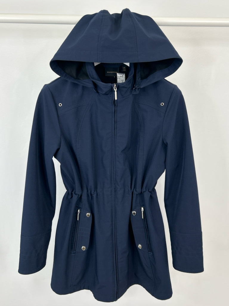 WEATHERPROOF Women Size L Navy Raincoat