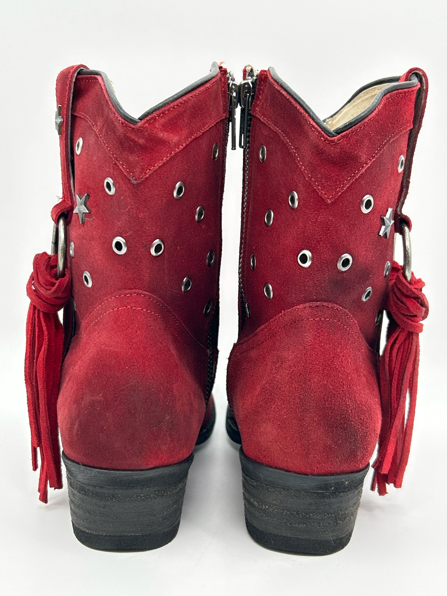 Circle G Boots Size 7.5 Red Women Booties