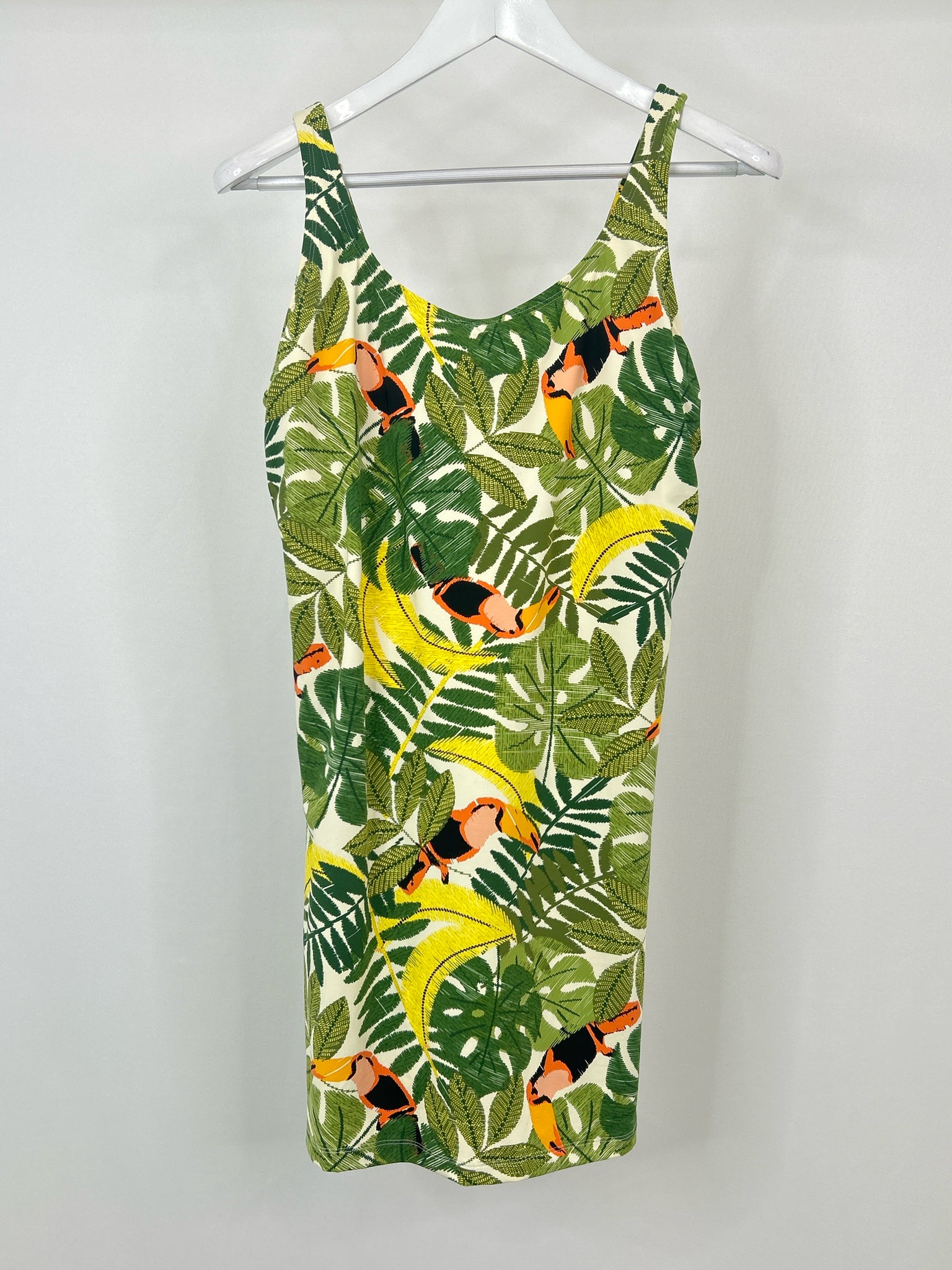 DULUTH TRADING COMPANY Size 14 Green Print Women Bathing Suit