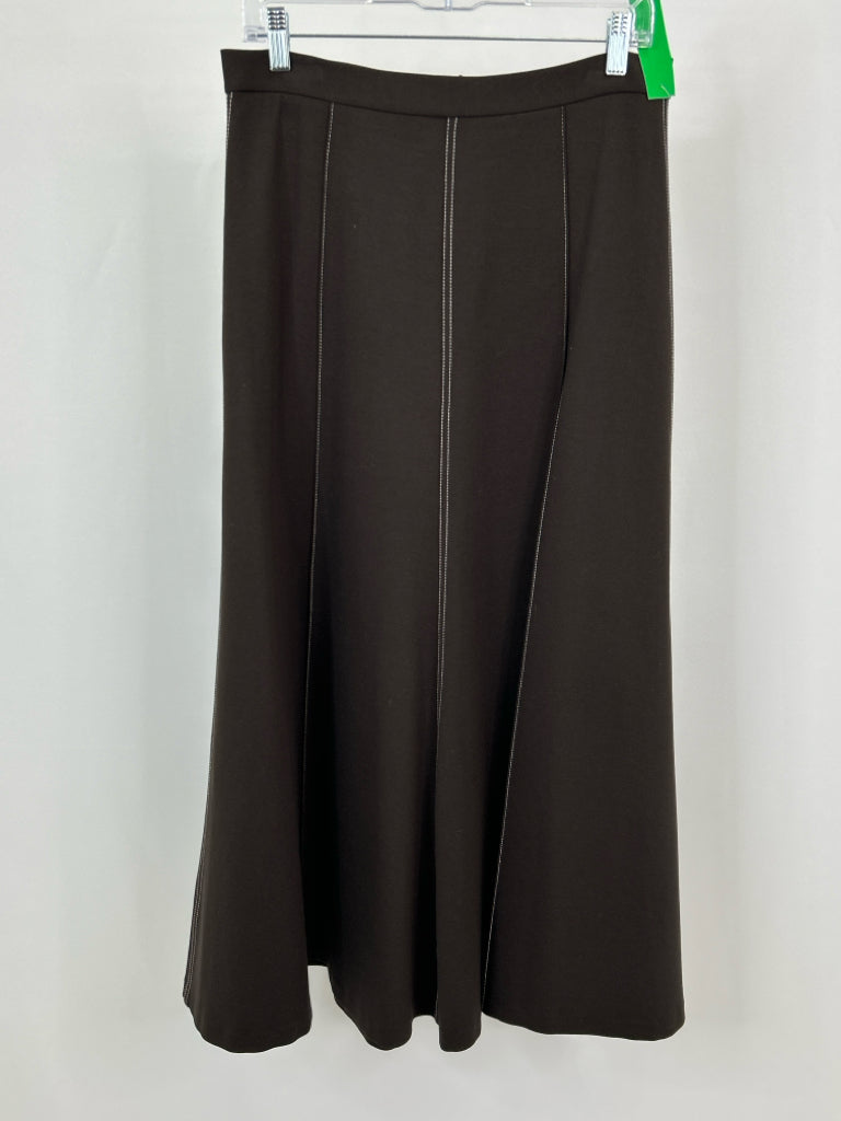 BEATRICE B. Women Size 8 DARK BROWN Skirt