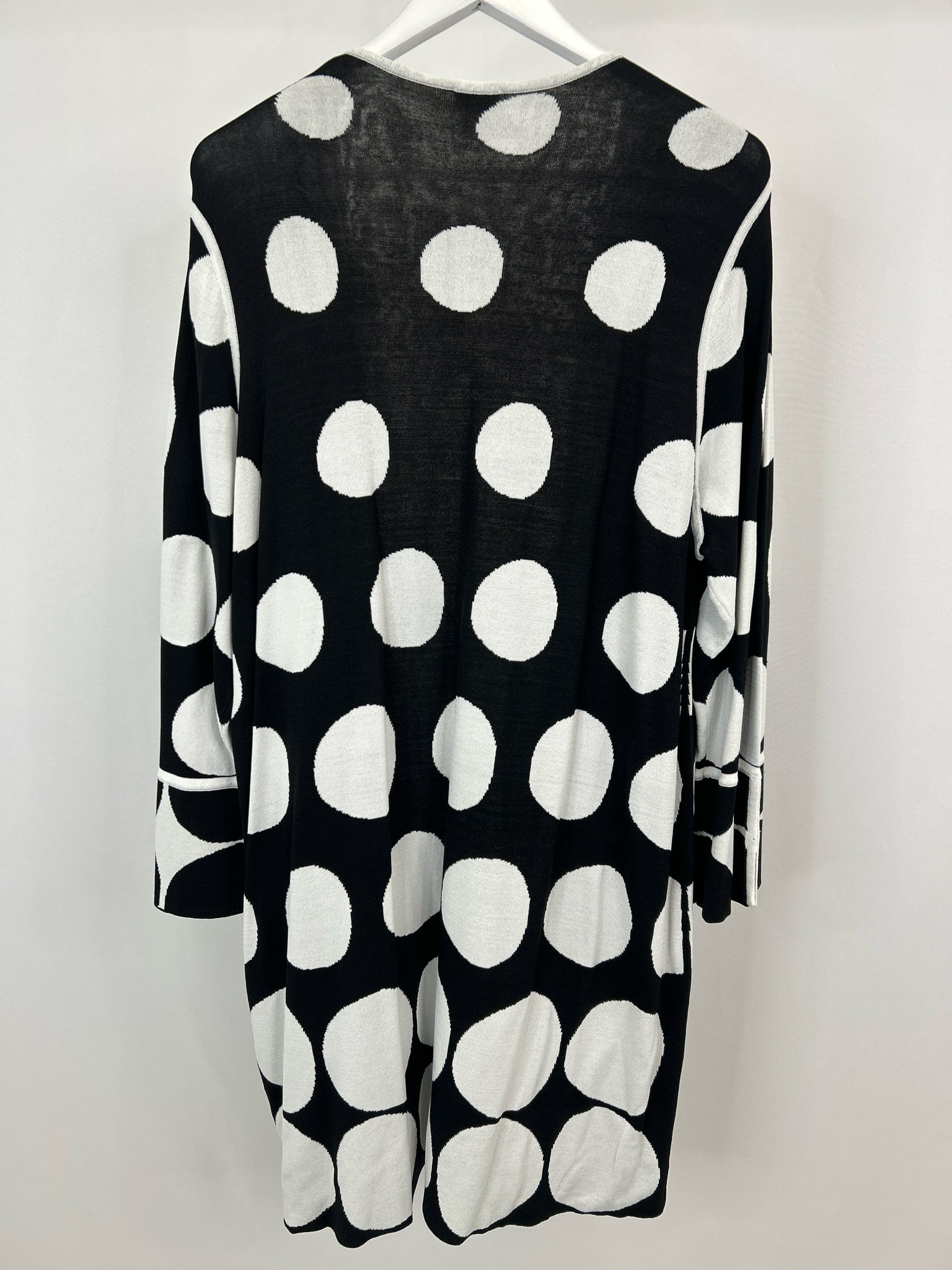 CHICO'S Size XL Black and White Women Cardigan