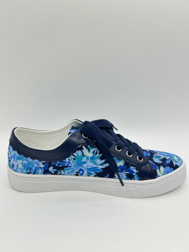 ISAAC MIZRAHI LIVE! Women Size 7.5 Blue floral Sneakers