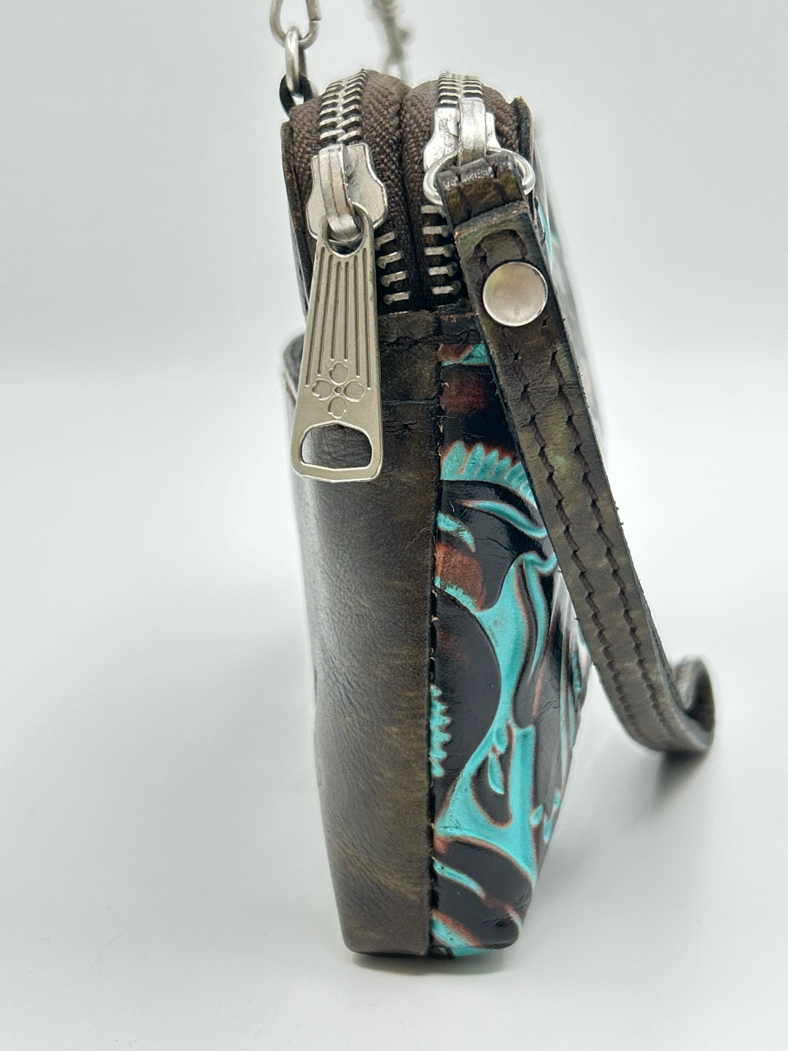 PATRICIA NASH Brown & Turquoise Women Purse