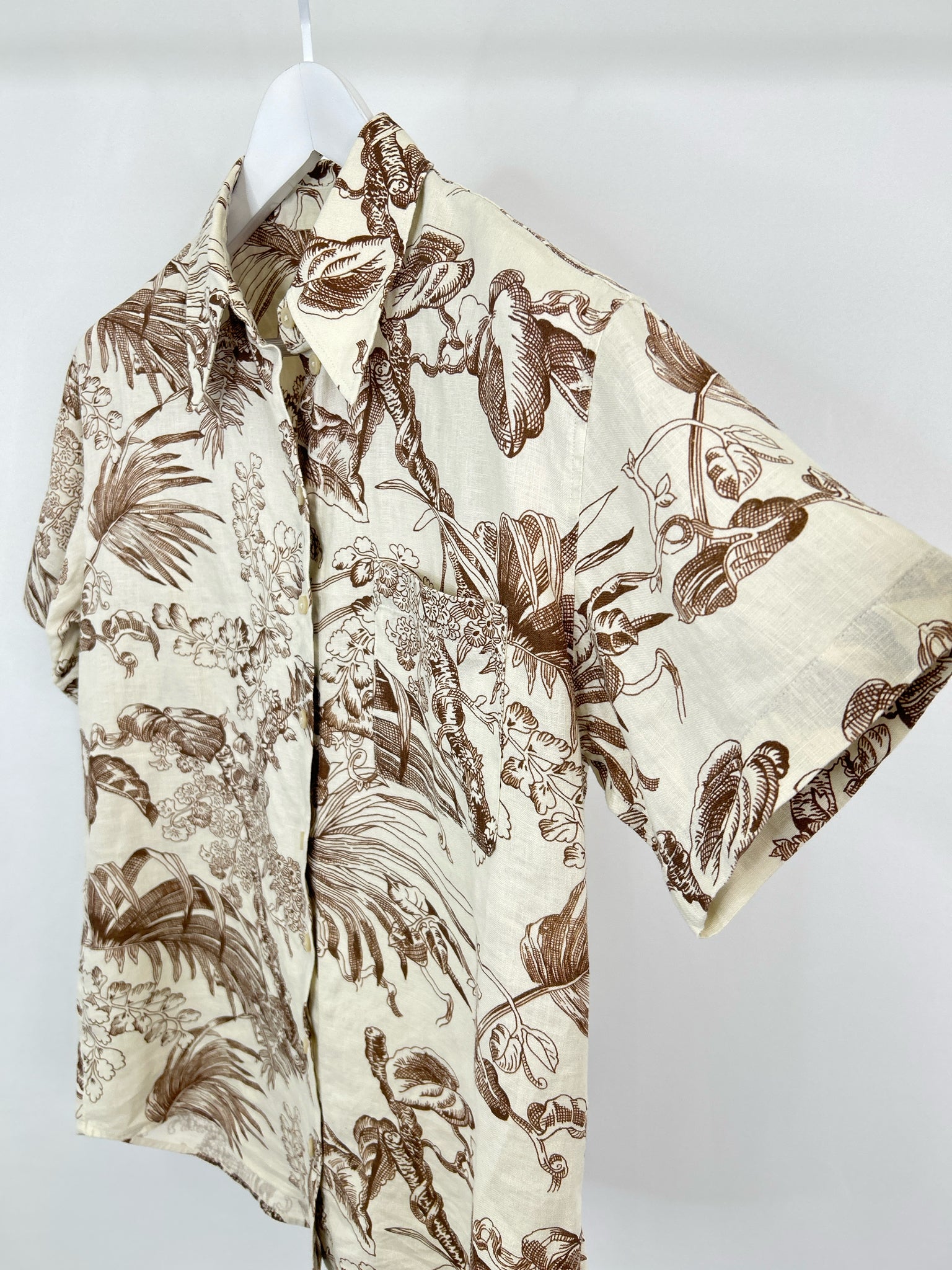 COS Size 2 Brown Print Women Blouse